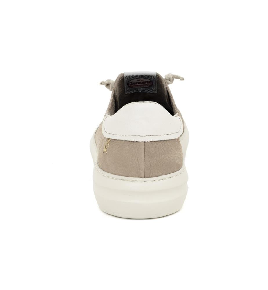 Turnschuhe aus Nubuk - Beige