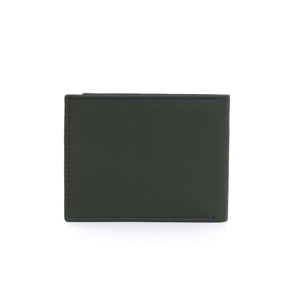 Portefeuille en cuir vert