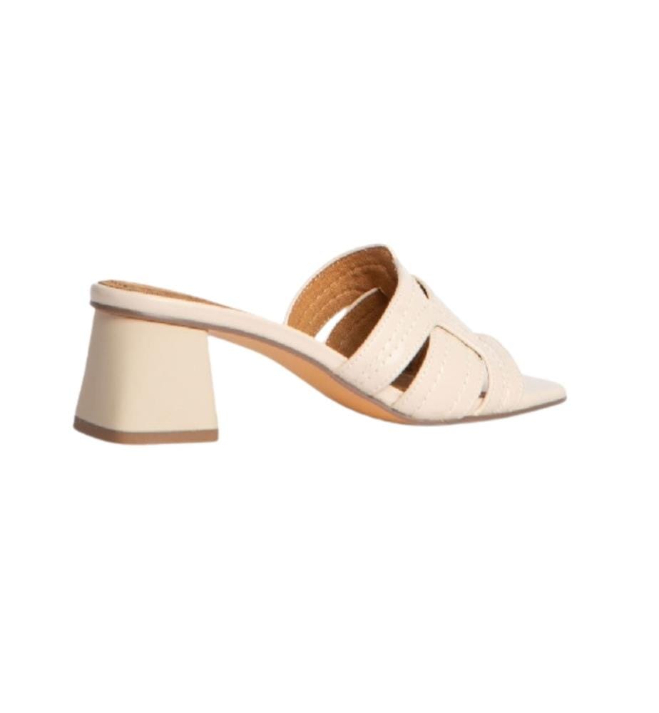 Einfarbige Sandalen - Beige