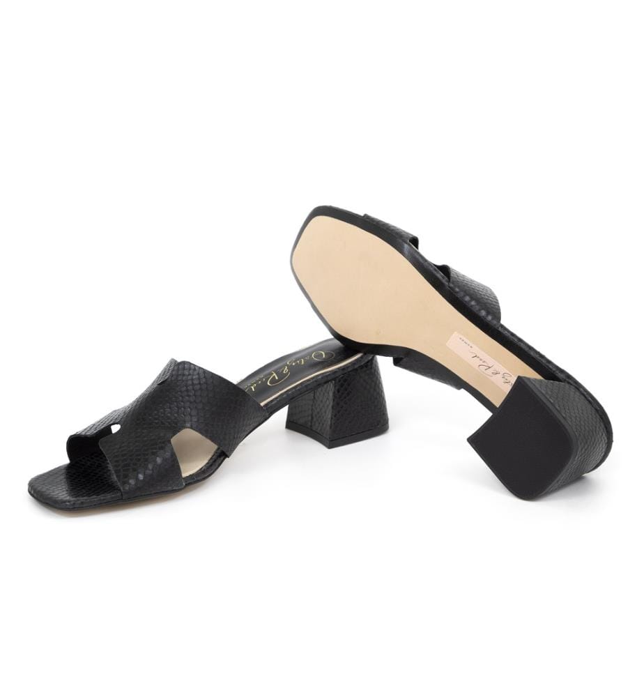 Ledersandalen - Schwarz