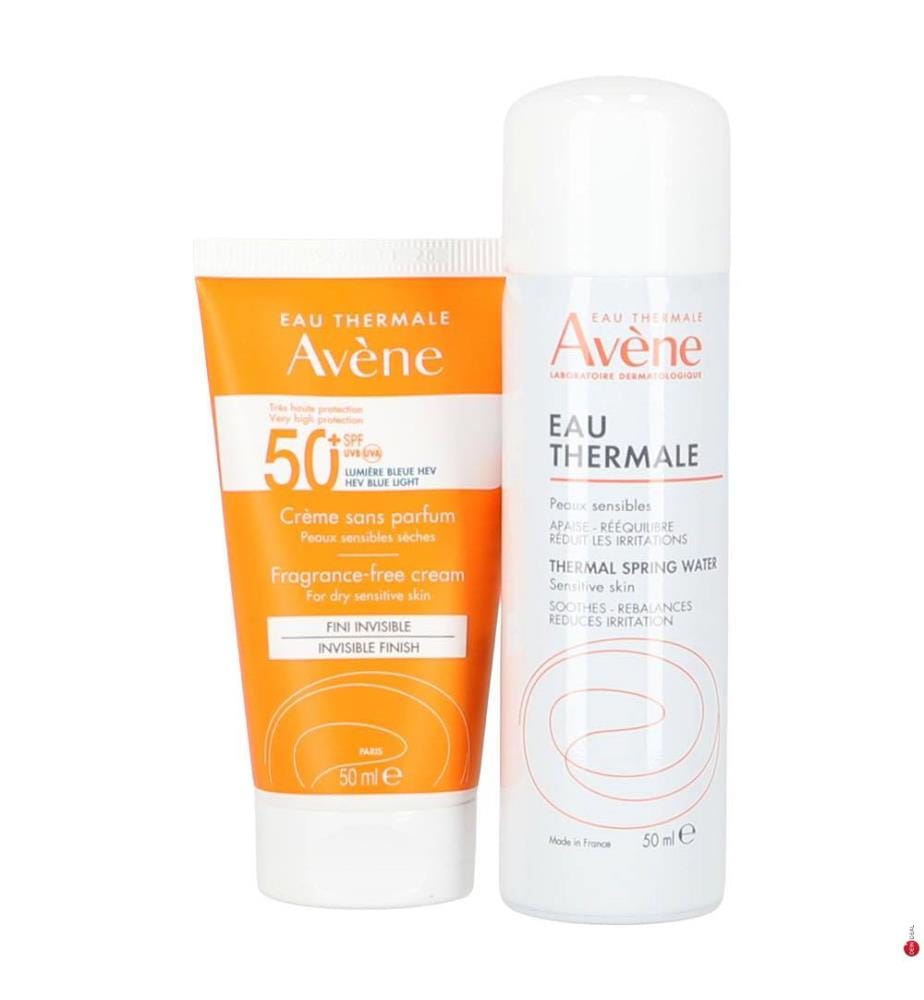 Invisible Finish Crema solare senza profumo con acqua termale - 2 x 50 ml
