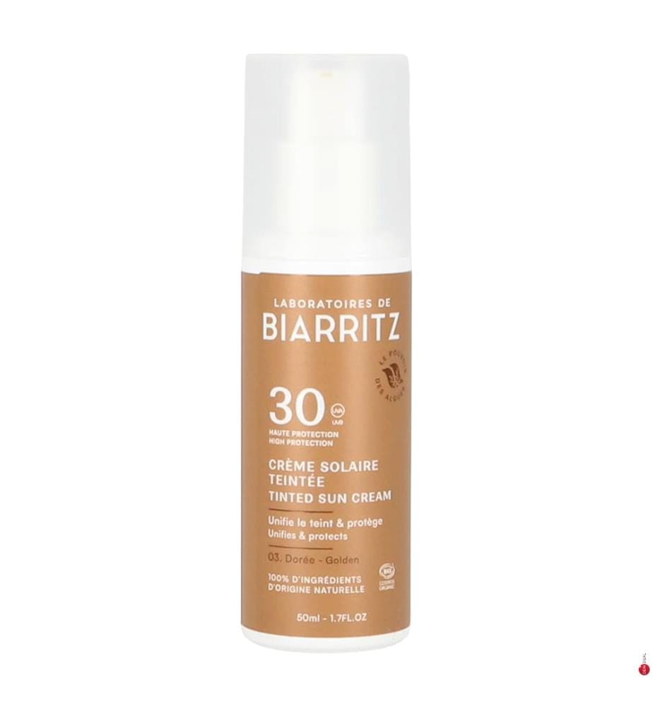 Getönte Sonnencreme Gesicht SPF30 Bio #Gold - 50 ml