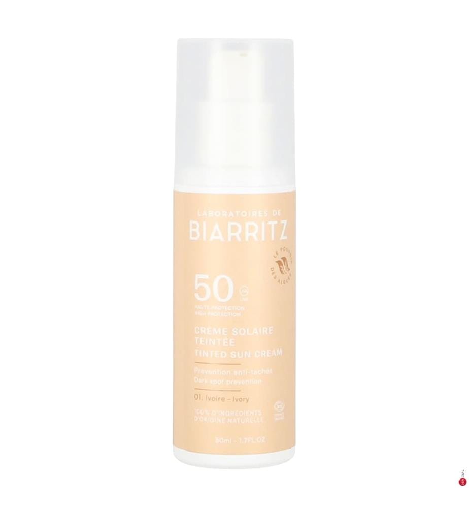 Organic Face Tinted Sun Cream SPF50 #Ivoire - 50 ml