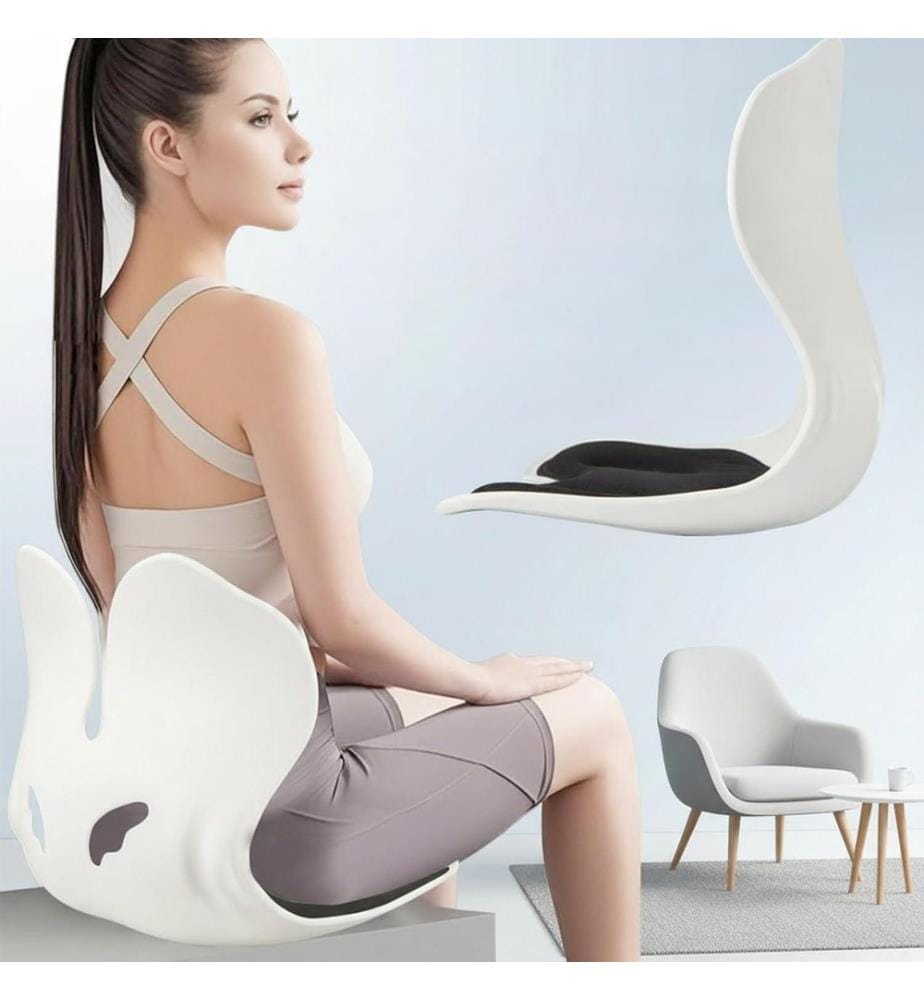 Coussin de siège ergonomique – Noir/Écru