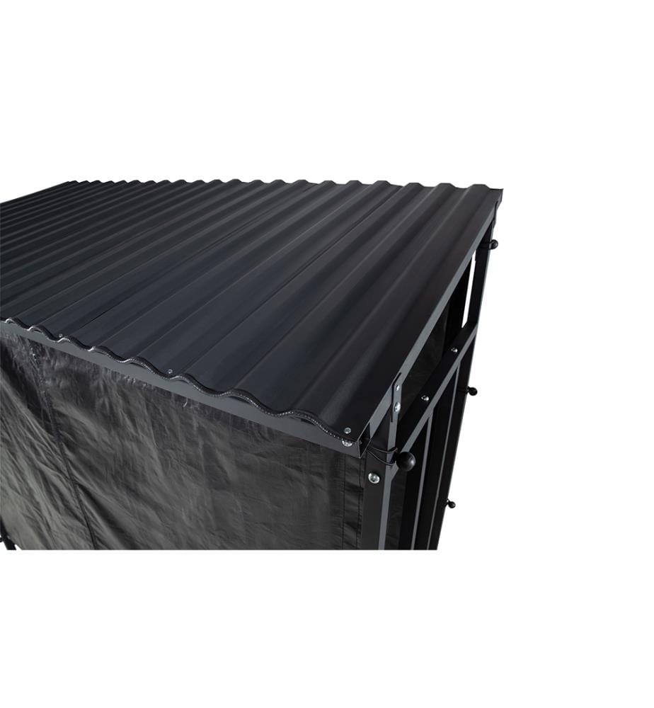 Abri Bûches en Métal 3 Stères avec Housse de Protection Zippable - Noir