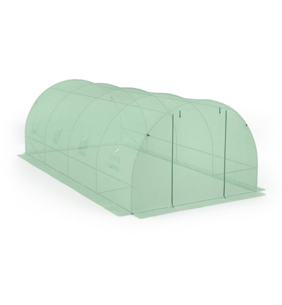 Serre de jardin 18 m ² bâche renforcée 130 gr/m² - gamme maraichère - Vert