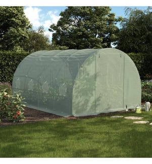 Tunnelgewächshaus für den Garten 12 m ² verstärkte Plane 130 gr/m² - Grün