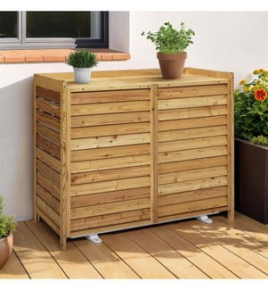 Outdoor-Klimaanlagenabdeckung Klein - Braun