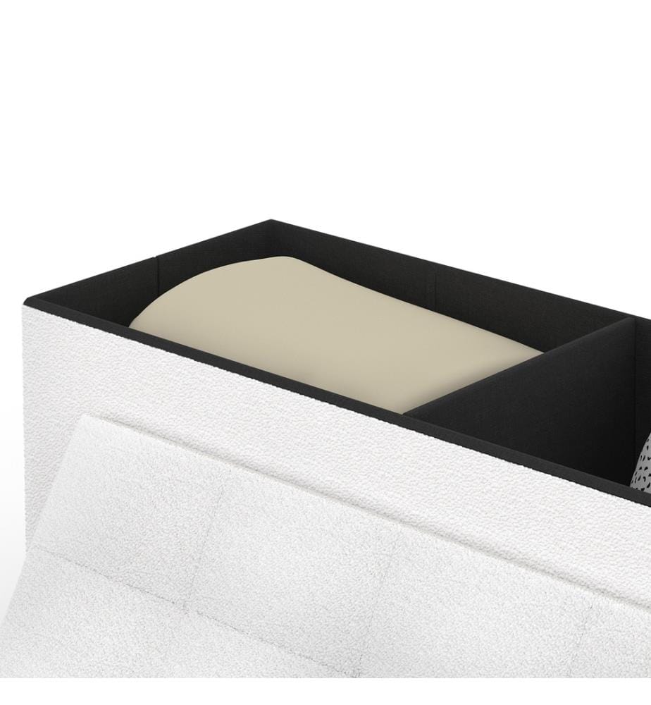 Bench chest with gold legs Loan 100 cm - White