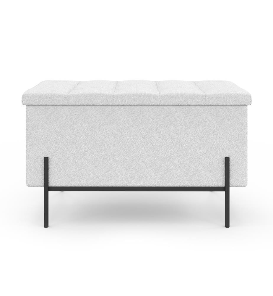 Bench chest with gold legs Loan 76 cm - White