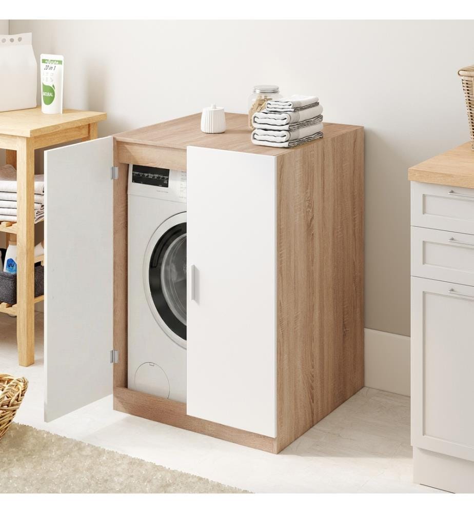 Mobile lavatrice Will - Legno e bianco