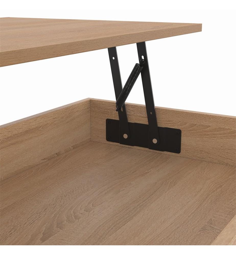 Spider coffee table with lift-up top L100cm - Brown and Black