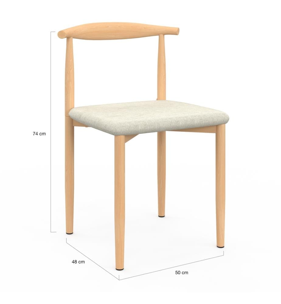 Set di 6 sedie Adam - Beige