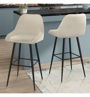 2er-Set Barhocker Olivia - Creme