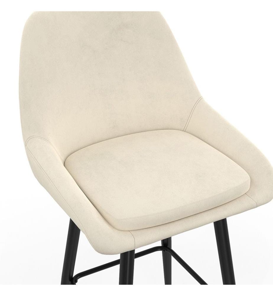 Lot de 2 Tabourets de Bar Olivia - Crème