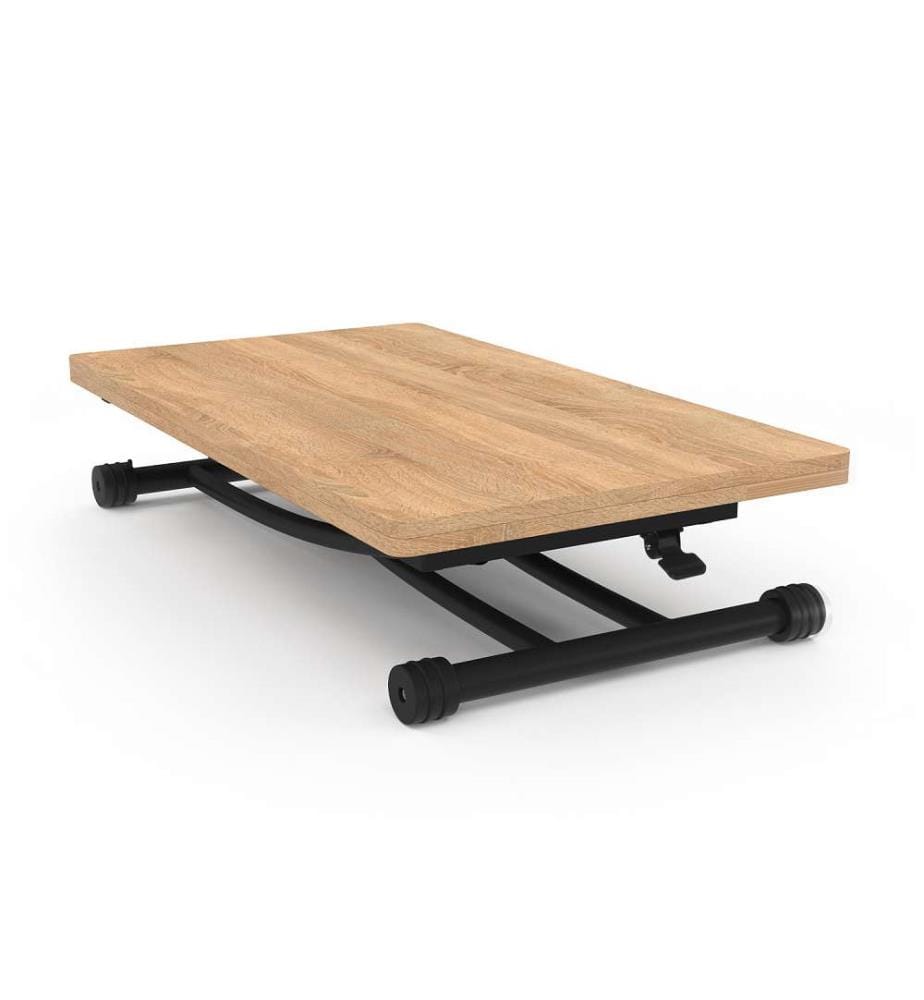 2-in-1-Esstisch Tribeca - Holz und Schwarz
