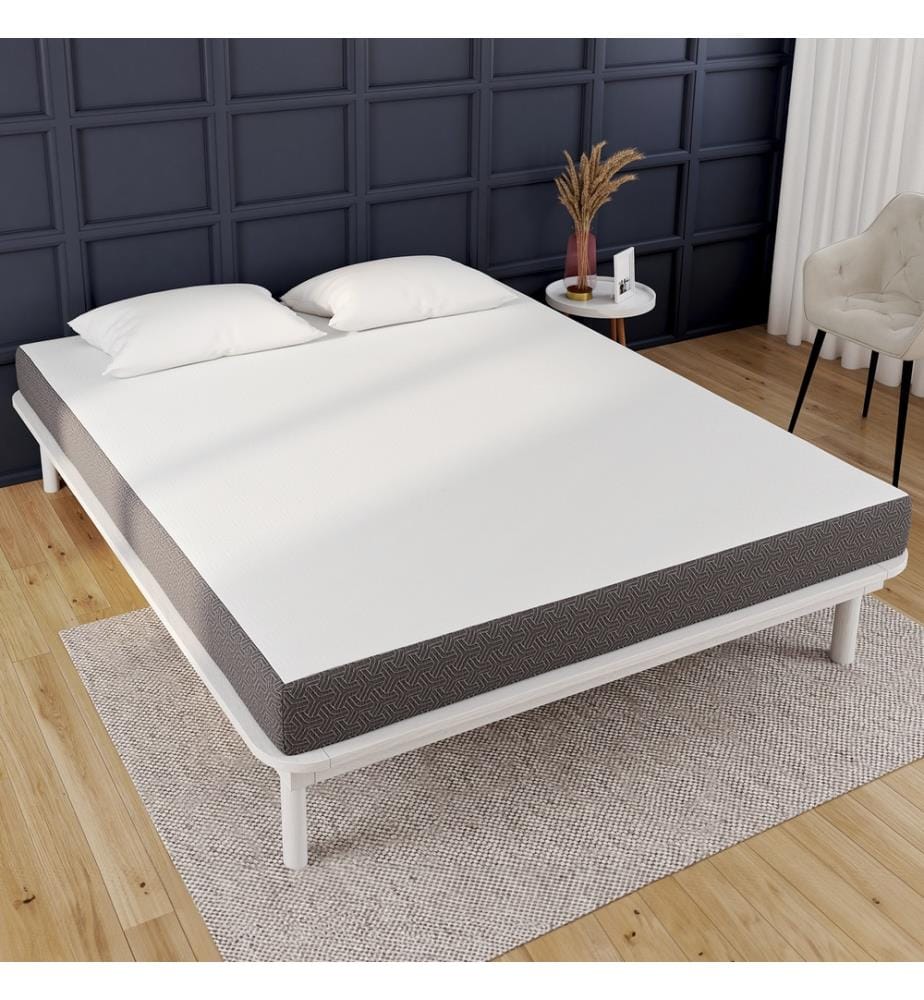 Matratze mit Formgedächtnis Dicke 16cm weiss und grau 160x200cm