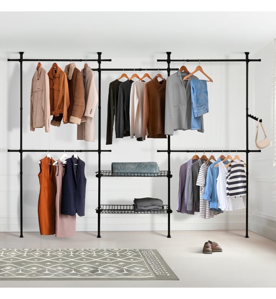 Telescopic closet 305x35x278cm - Black