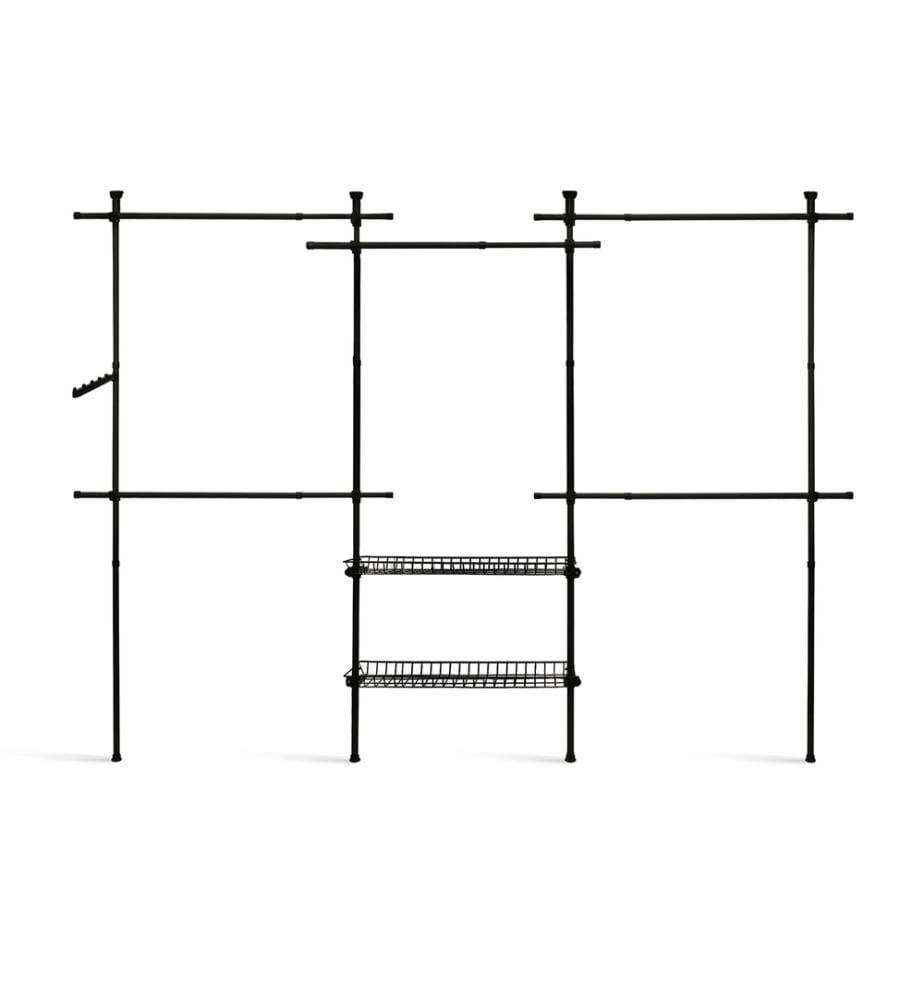 Telescopic closet 305x35x278cm - Black