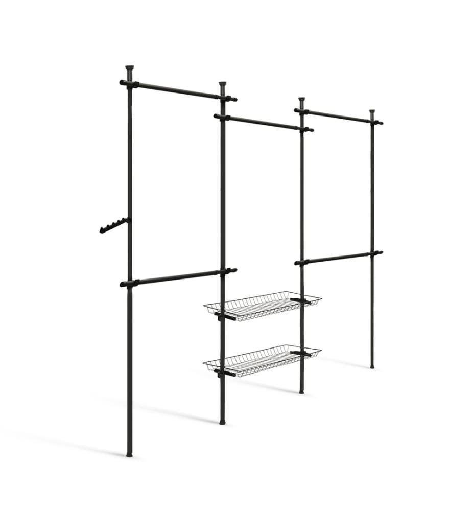Telescopic closet 305x35x278cm - Black