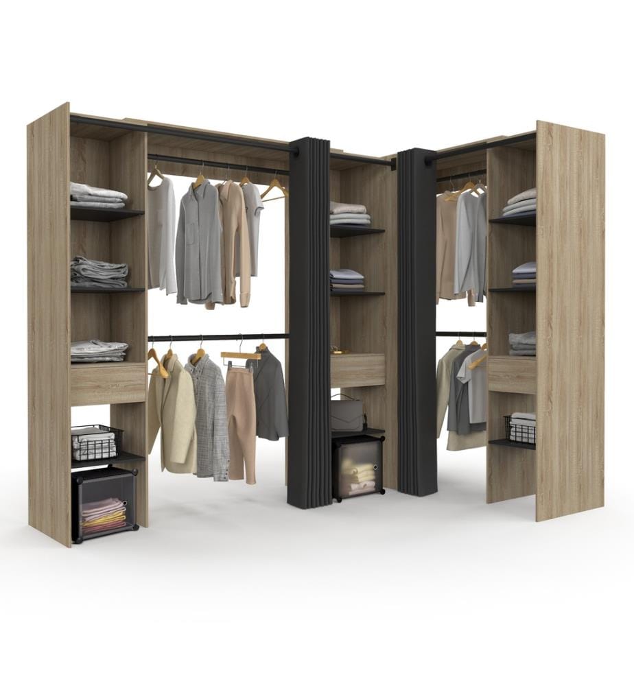 Ankleidezimmer Justine Eckschrank 230cm Holzeffekt