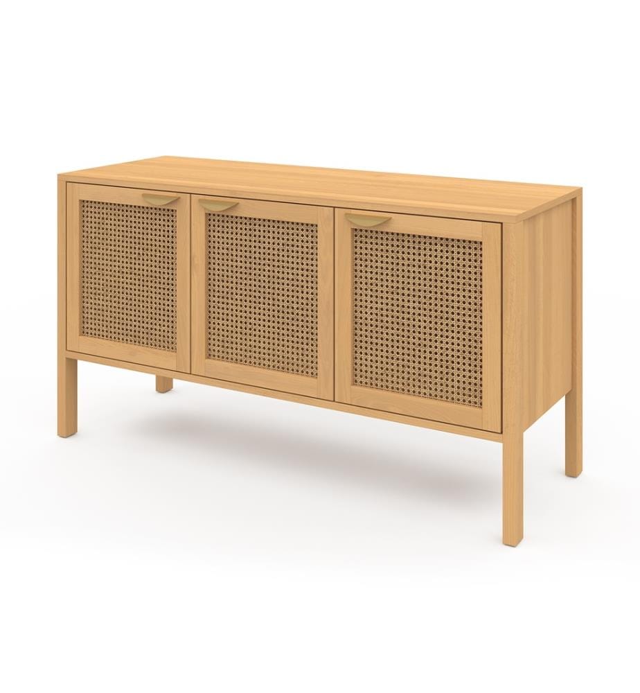 Buffet Eve 3 portes en cannage L110cm