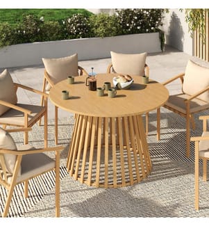 Table de jardin Hortensia ronde Ø120cm - Brun