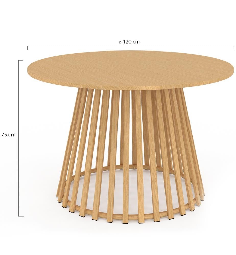 Table de jardin Hortensia ronde Ø120cm - Brun