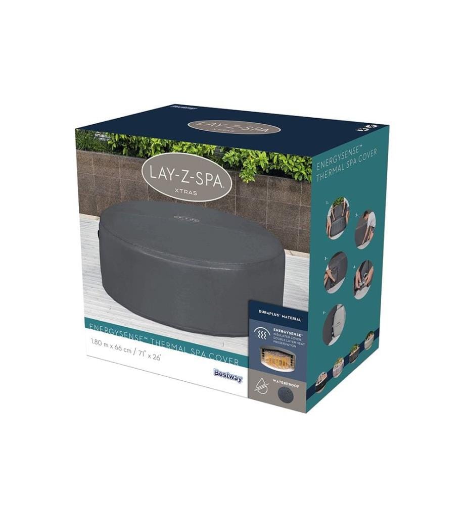 Lay-Z-Spa Xtras EnergySense Plus Thermo-Komplettabdeckung Ø 180x66 cm - Grau