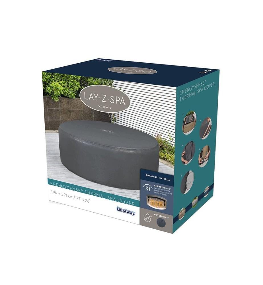 Lay-Z-Spa Xtras EnerySense Thermo-Komplettabdeckung Ø 196x71 cm - Grau