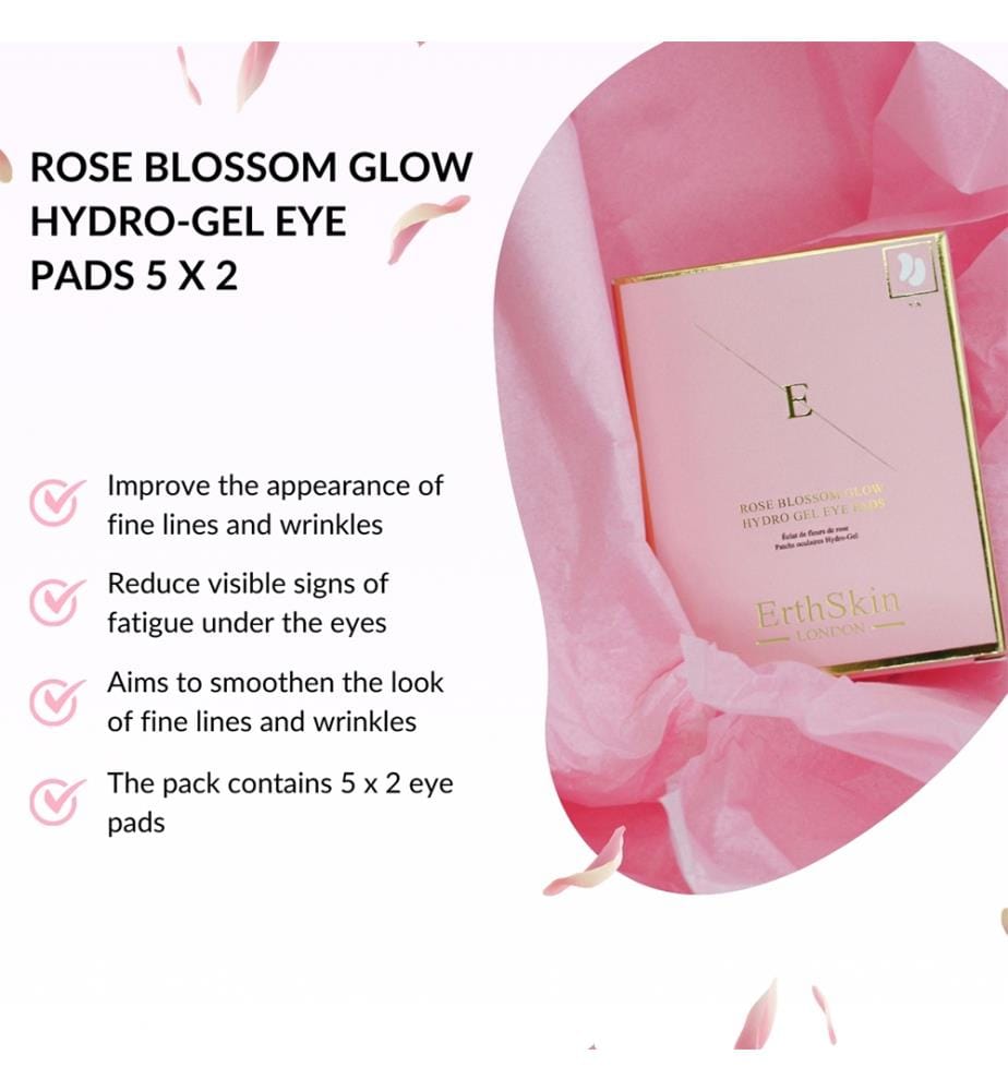 Coussinets hydro-gel pour les yeux Rose Blossom Glow 5 x 2