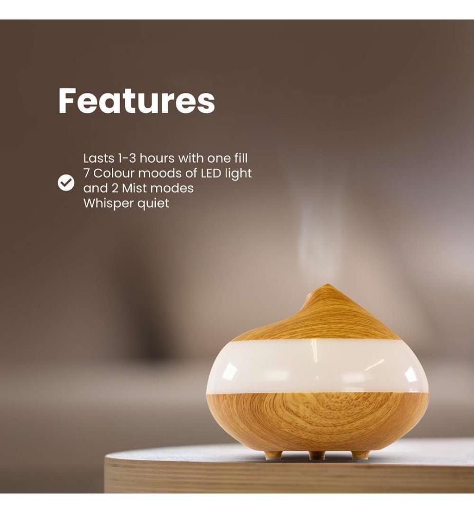 Panneau transparent pour diffuseur d'arômes en bois [USB]
