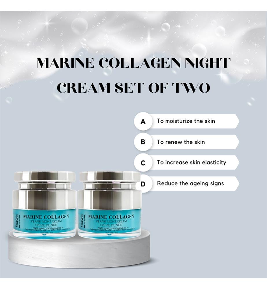 Lot de 2 Crème de nuit au collagène marin 50 ml