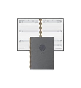 Biella Geschäftsagenda Dispo Term Natural Wire-O Blume, 2027, Grau