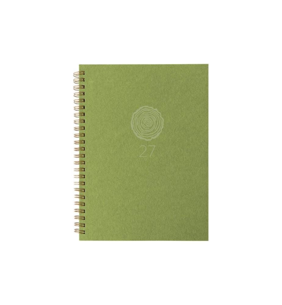 Biella Geschäftsagenda Dispo Term Natural Wire-O Blume, 2027, Grün