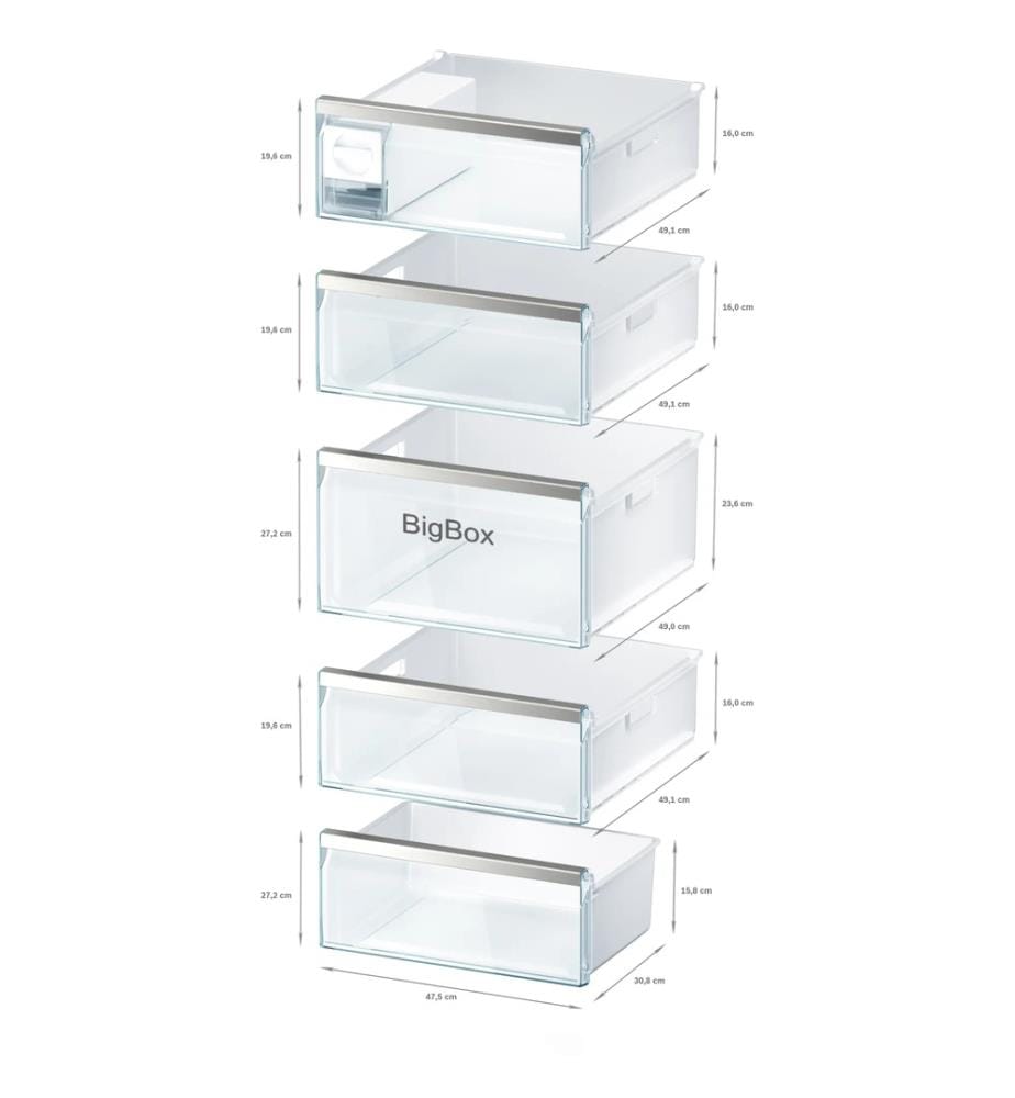 Freistehender Gefrierschrank der Serie 6, 161 x 70 cm - Weiss