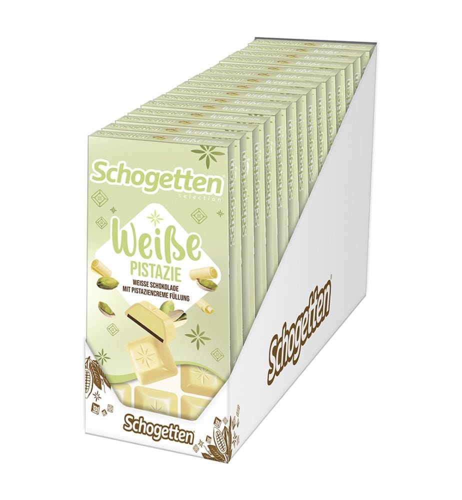 15x Schogetten Weisse Pistazie - 100g