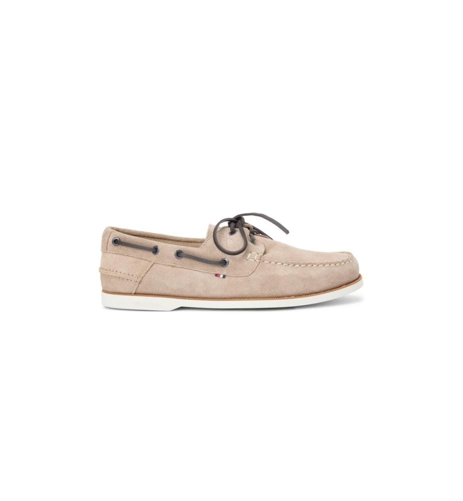 Suede boat shoes - Coastal taupe