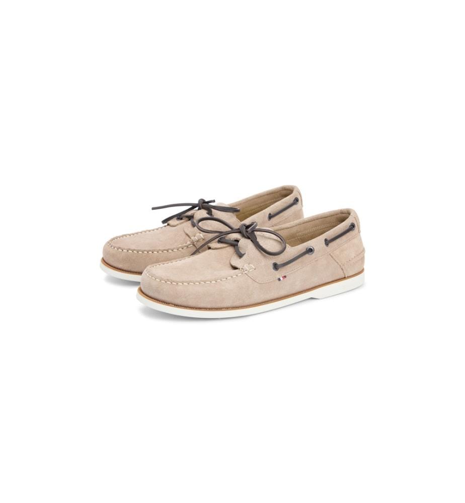 Suede boat shoes - Coastal taupe
