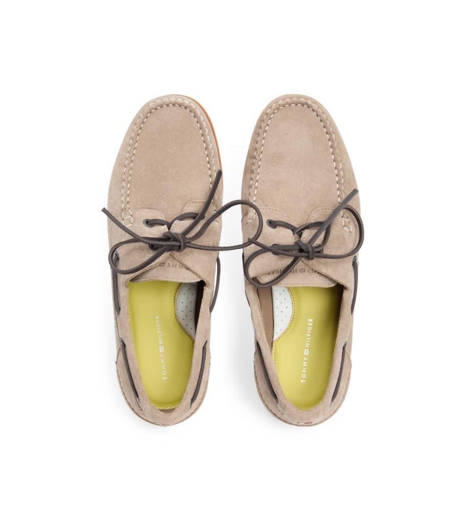 Suede boat shoes - Coastal taupe