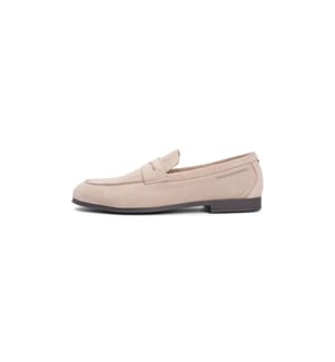 Mocassini in morbida pelle scamosciata - Beige