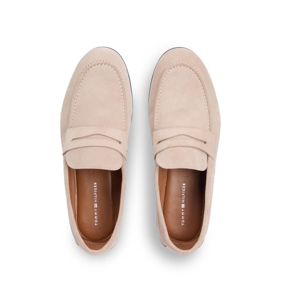 Soft Suede Loafers - Beige