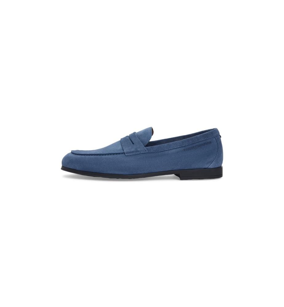 Suede loafers with soft sole - Navy Blue