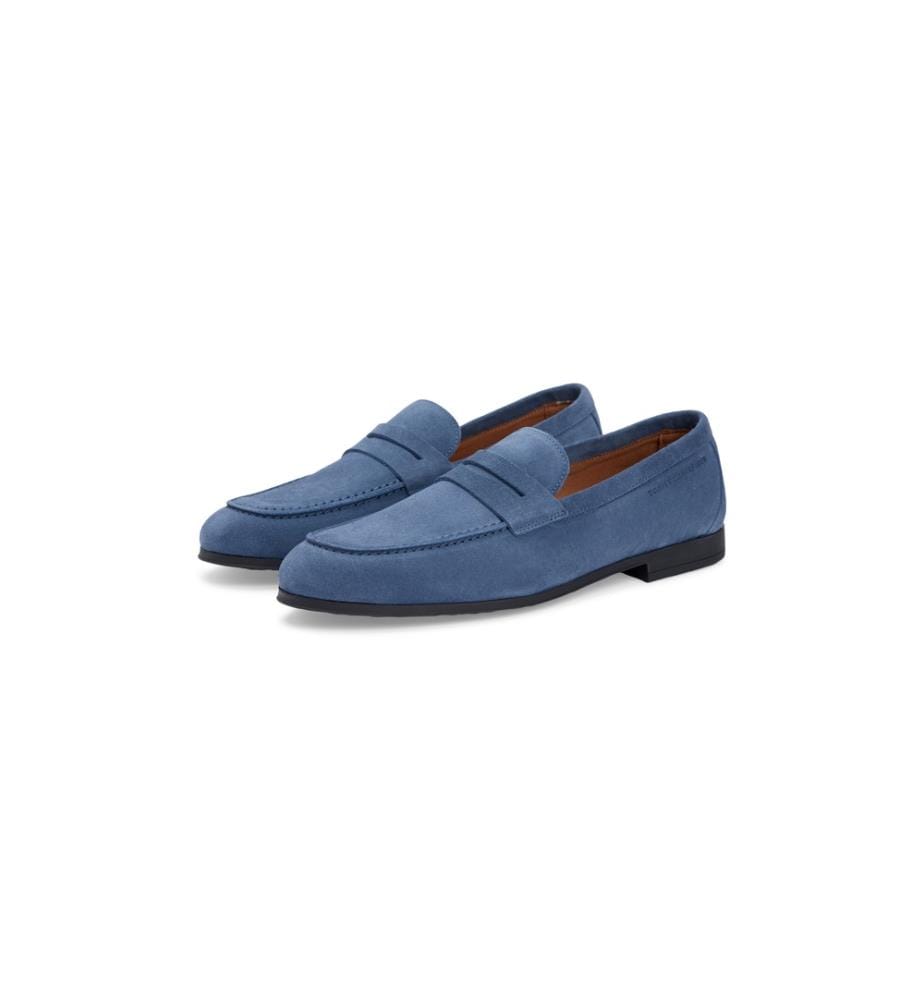 Suede loafers with soft sole - Navy Blue