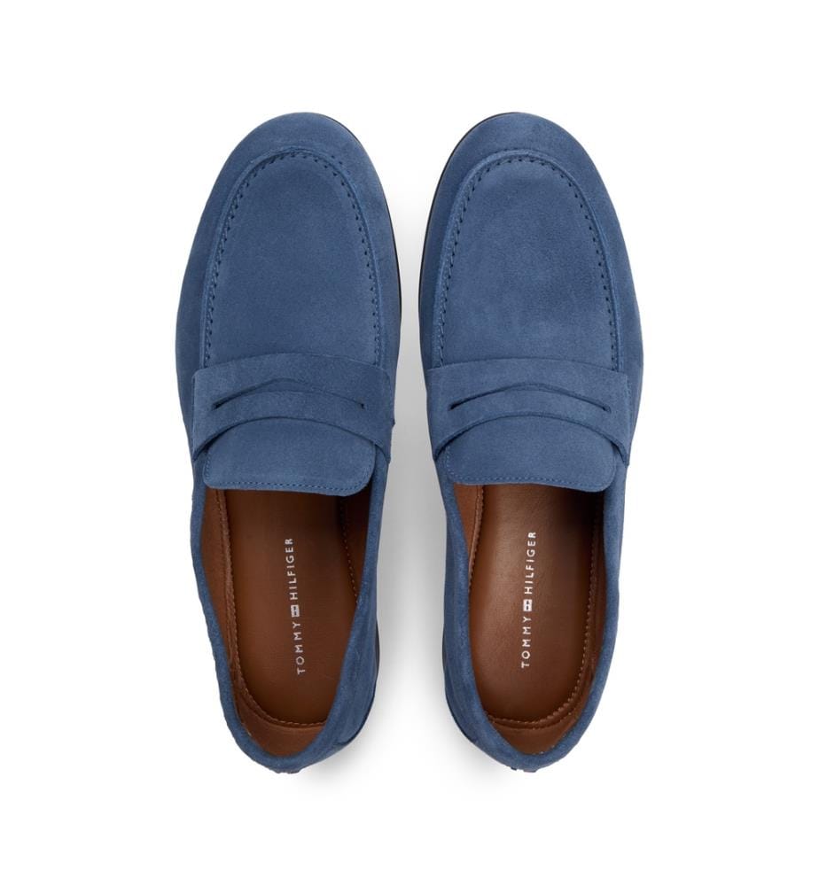 Suede loafers with soft sole - Navy Blue