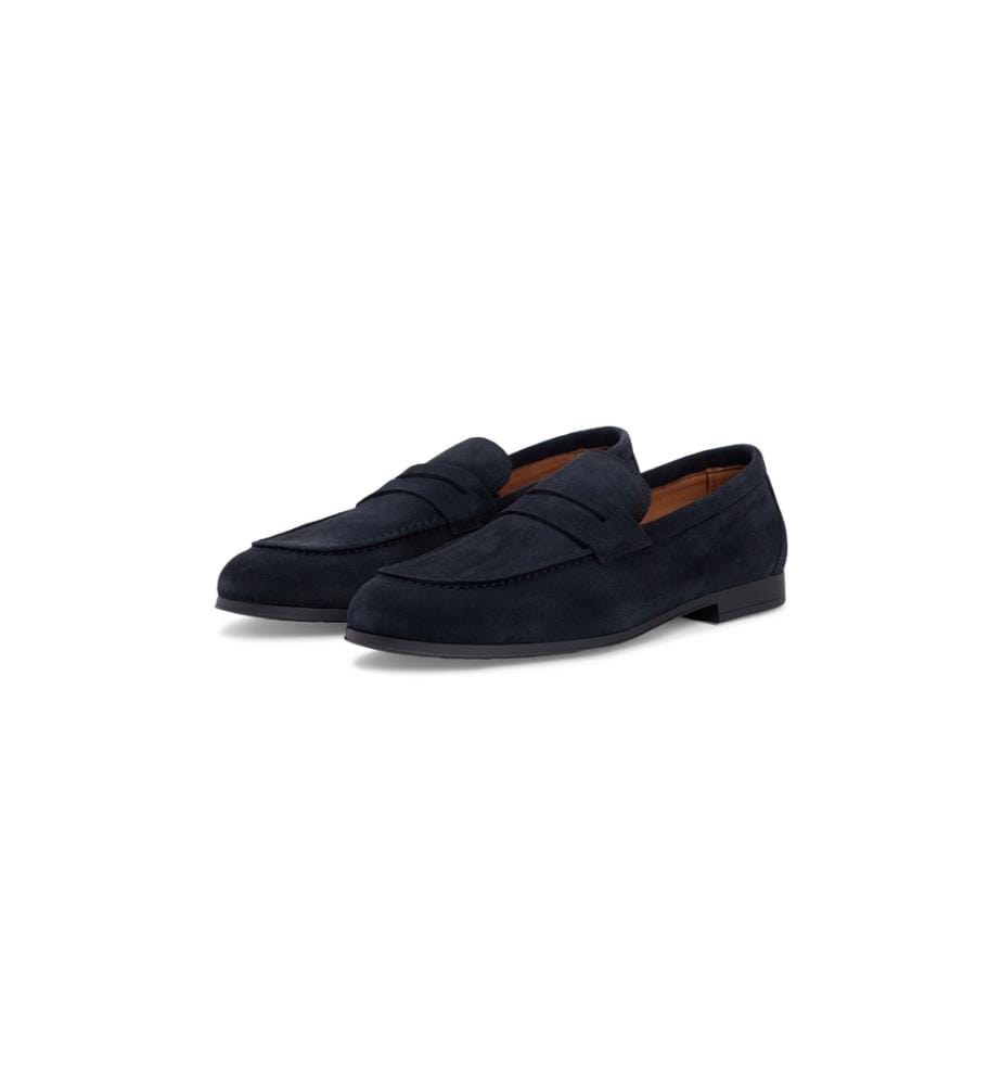 Soft Suede Loafers - Black