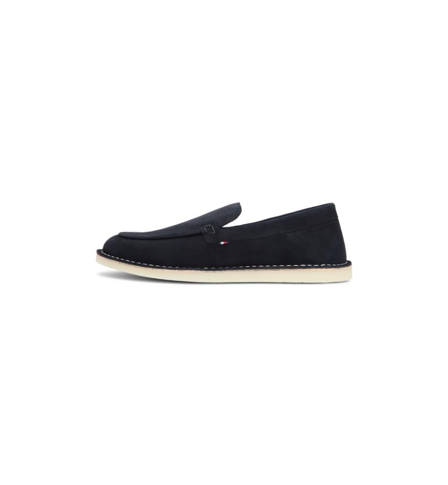 Suede and Leather Loafers - Black