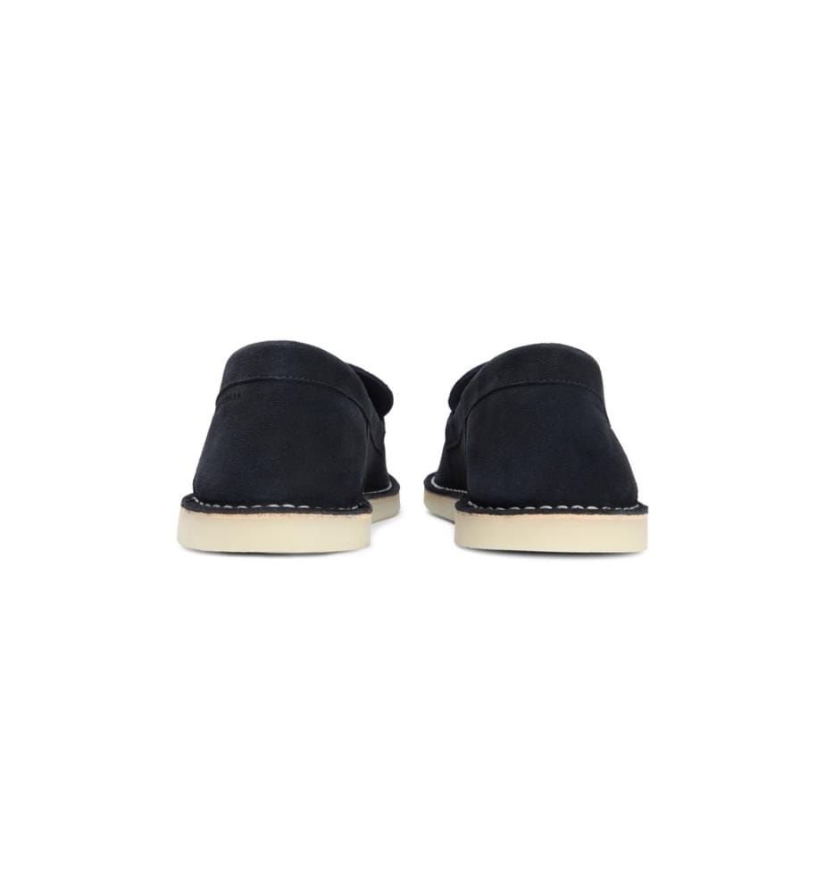 Suede and Leather Loafers - Black