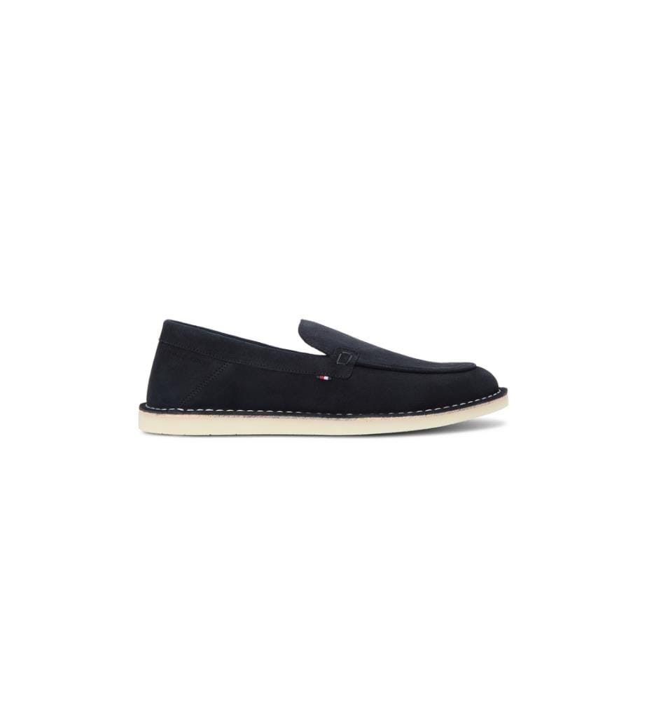 Suede and Leather Loafers - Black