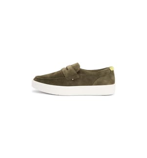 Mocassini ibridi in pelle scamosciata leggera - Khaki